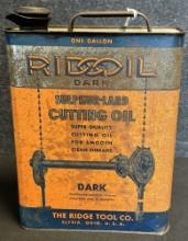 Ridge Tool Co. Dark Sulphur-Lard Cutting Oil Slim 1 Gallon Oil Can