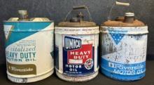 Lot 3 5 Gallon Cans -  Pair Wards Riverside Heavy Duty & Unico