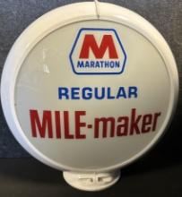 Marathon Regular Mile-Maker Gas Pump Globe w/ Original Lenses & Capco Body