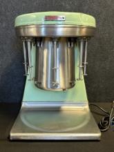 Vintage Soda Shoppe Jadeite Green 5 Unit Multimixer Malt Shake Mixign Machine by Prince Castle Model