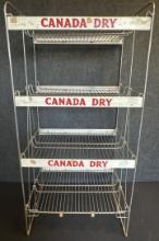 4 Shelf Canada Dry Soda Pop Advertising Store Display Wire Rack ca. 1960s