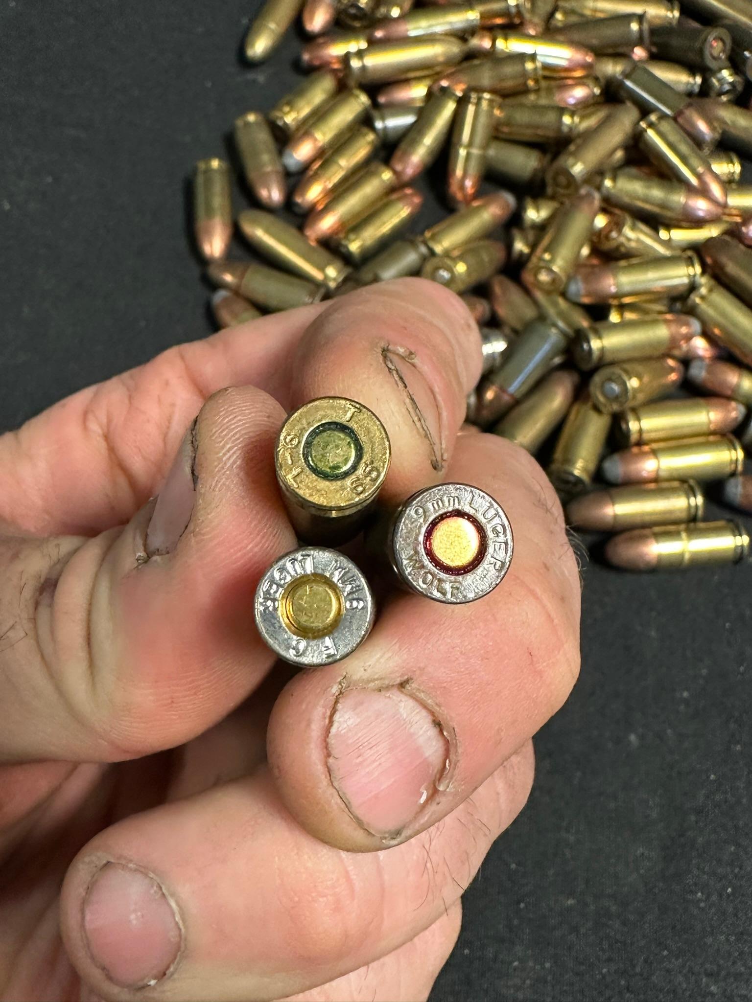 Large Loose Lot 109+ Rounds 9 MM & 9 MM Luger Handgun Ammunition