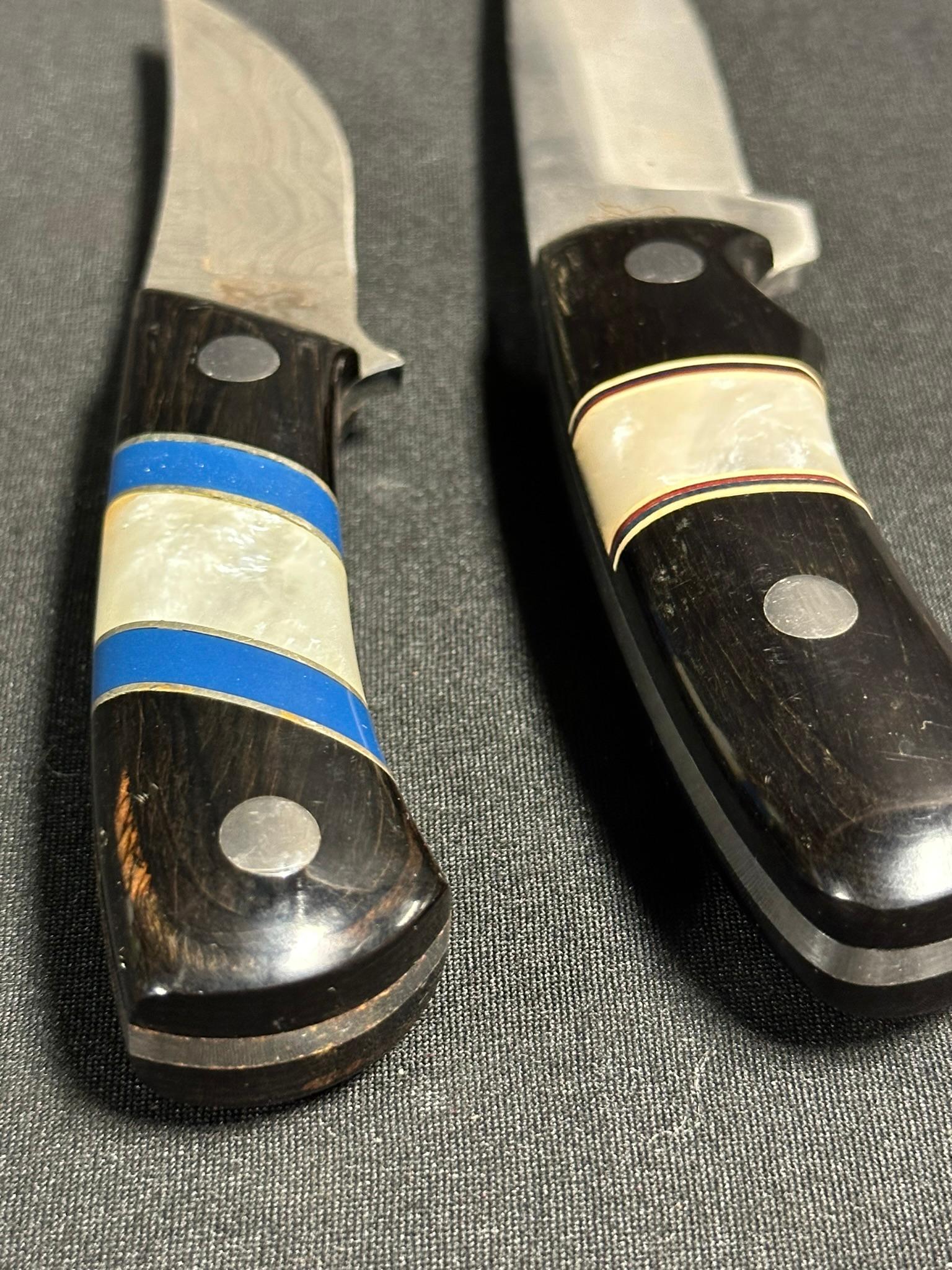 Pair Moose Jaw Knife Works Caro Michigan Handmade
