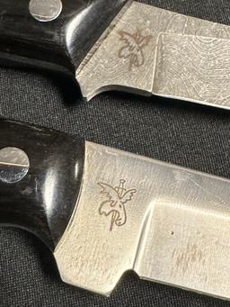 Pair Moose Jaw Knife Works Caro Michigan Handmade