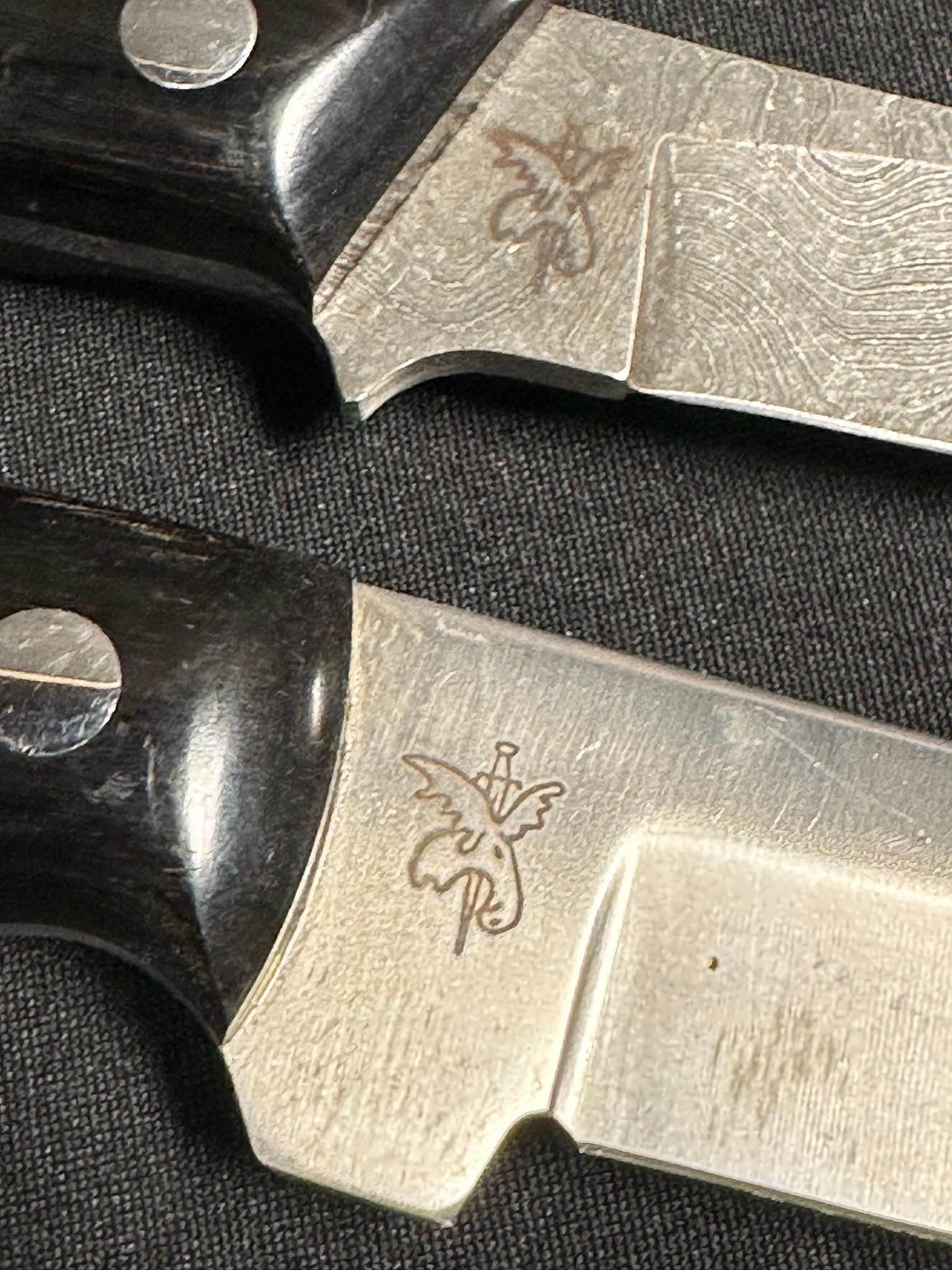 Pair Moose Jaw Knife Works Caro Michigan Handmade