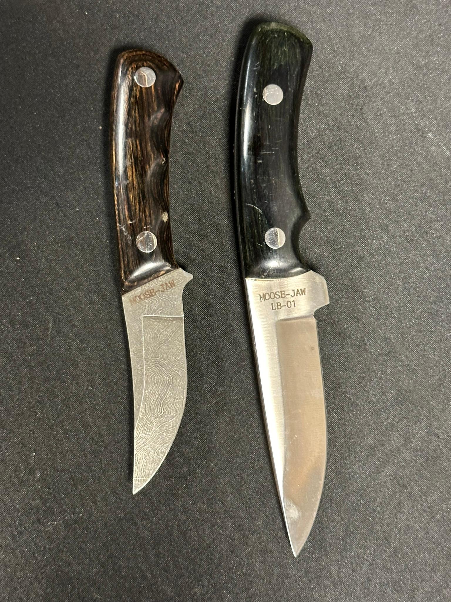 Pair Moose Jaw Knife Works Caro Michigan Handmade