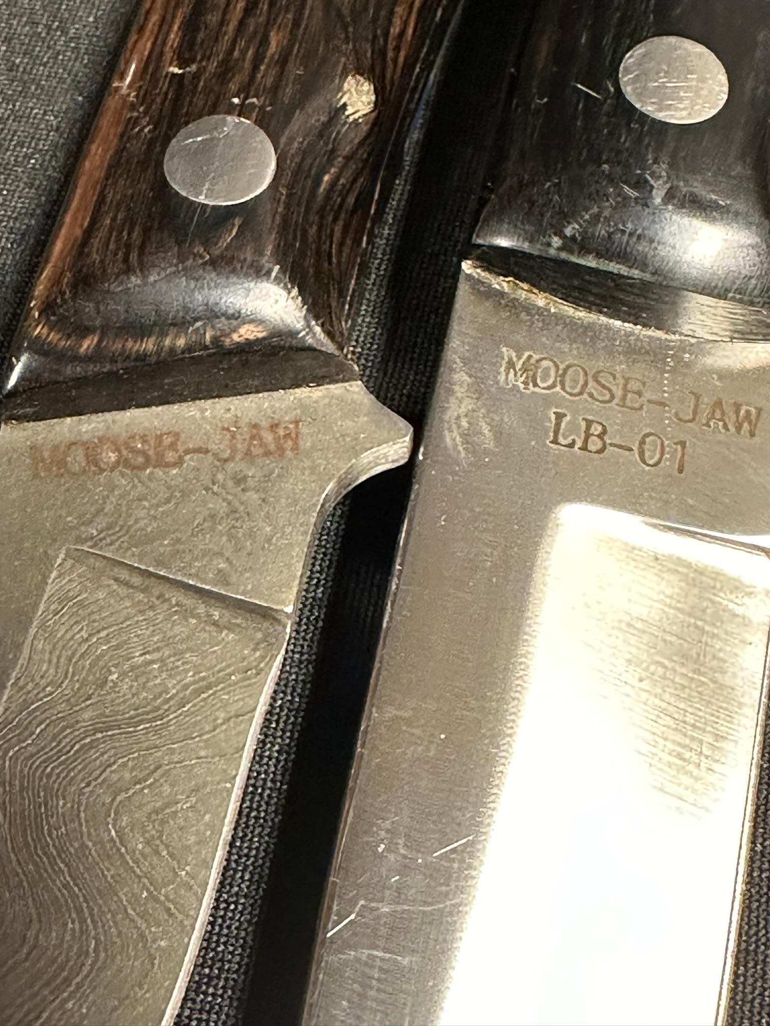 Pair Moose Jaw Knife Works Caro Michigan Handmade