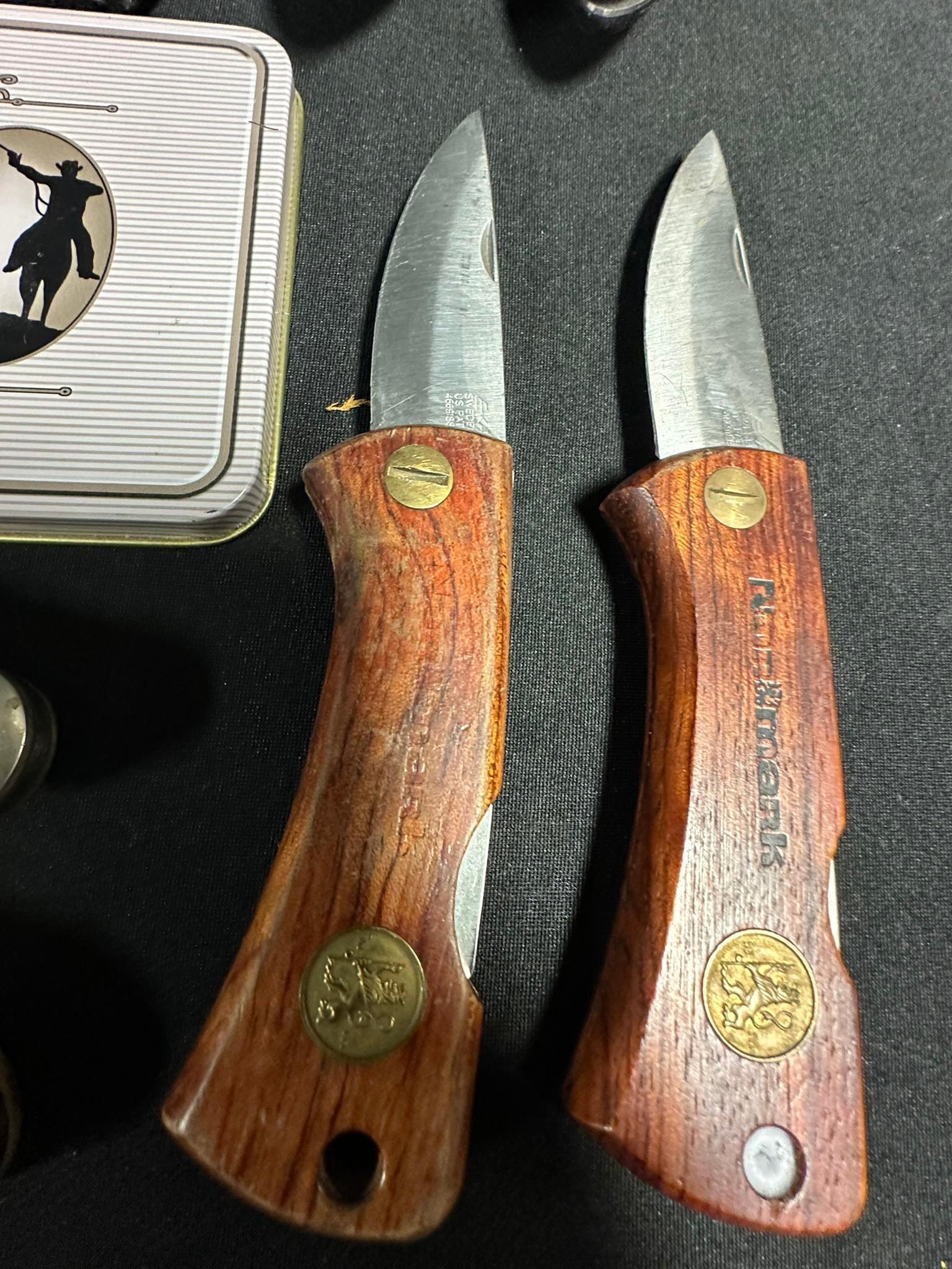 Lot 16 Vintage Collectible Knives: Mint Western 628 w/ Sheath, Nor-Mark & More