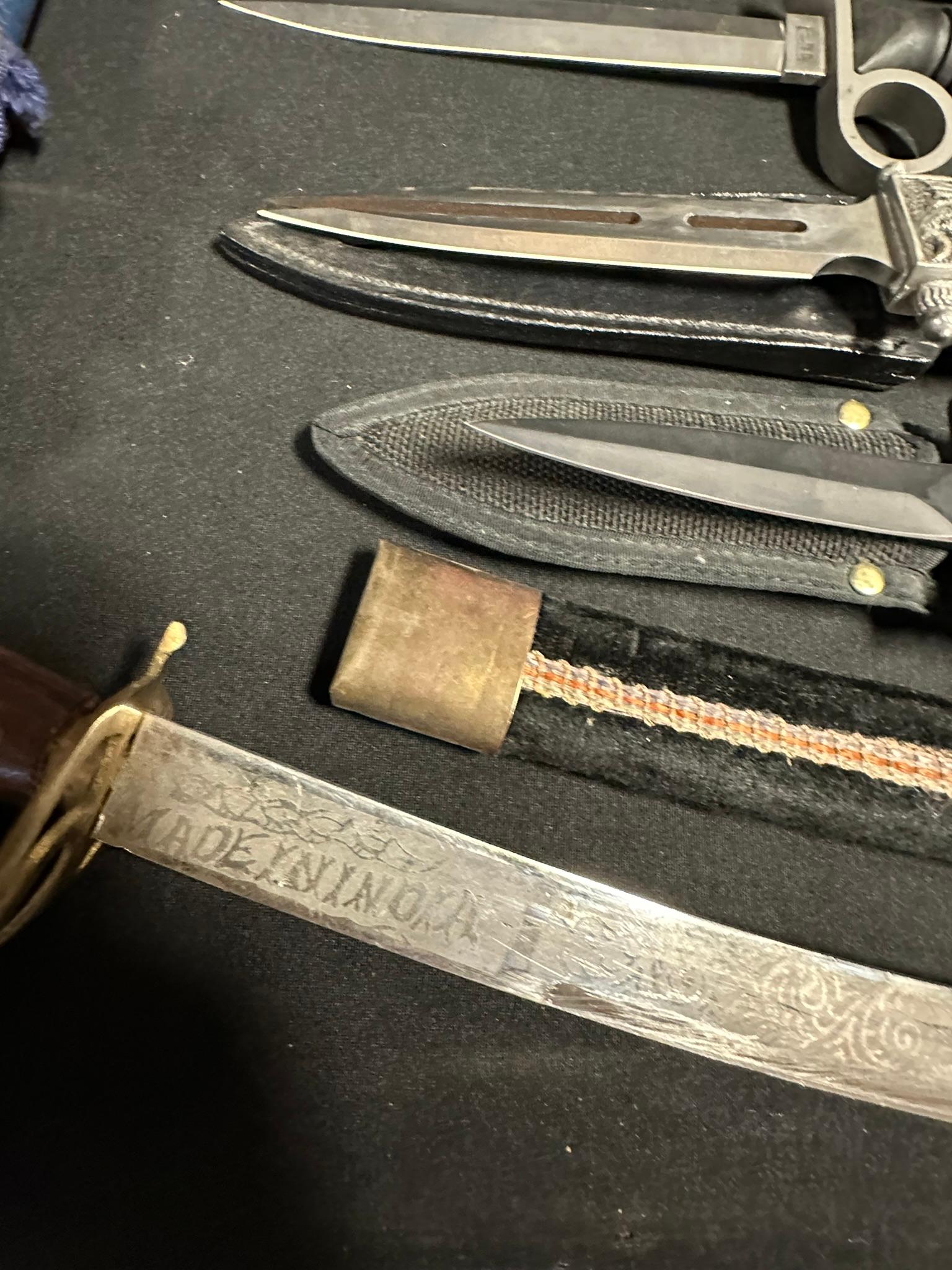 Lot 14 Collectibles Knives & Daggars: Hibben Knives Raven Fantasy Fighter, Dragon Slayer & More