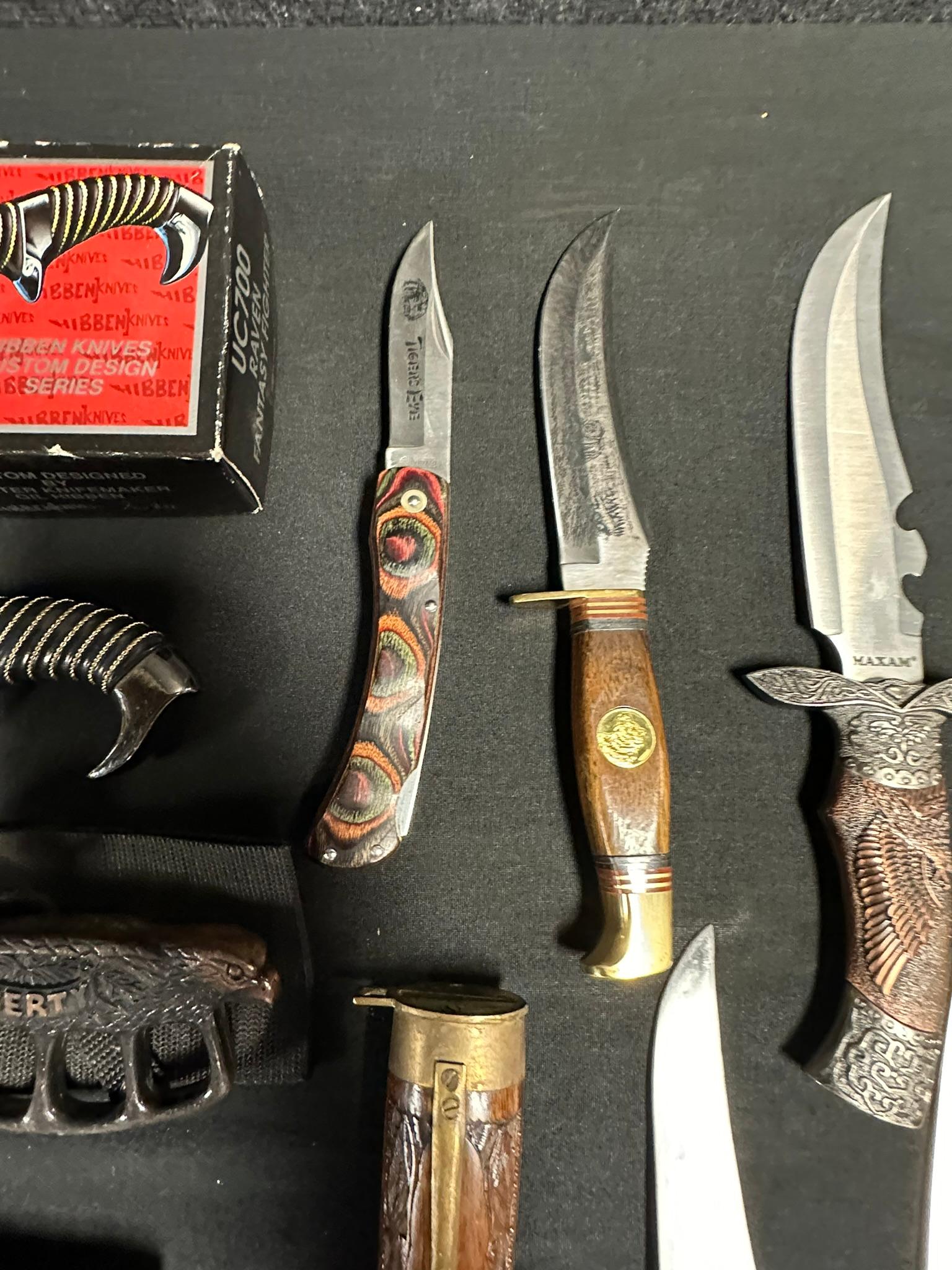 Lot 14 Collectibles Knives & Daggars: Hibben Knives Raven Fantasy Fighter, Dragon Slayer & More