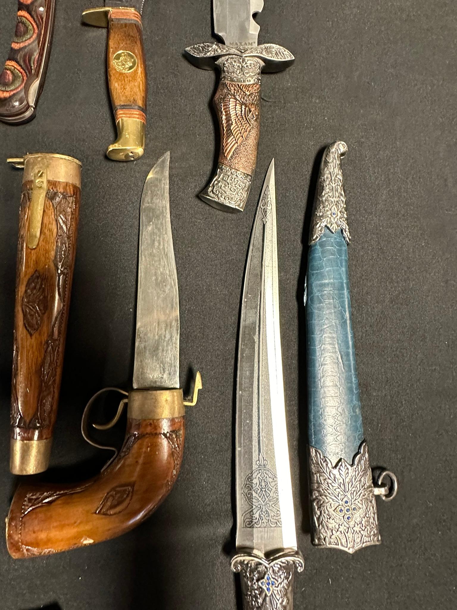 Lot 14 Collectibles Knives & Daggars: Hibben Knives Raven Fantasy Fighter, Dragon Slayer & More