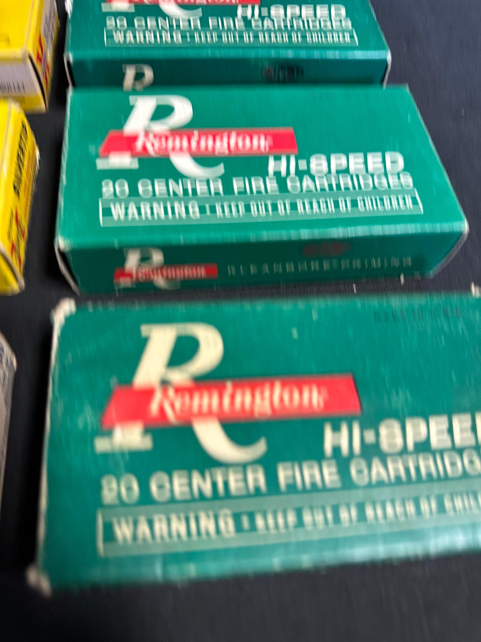 Lot 6 Full Winchester Silvertip Powerpoint & Remington 30-30 Ammo Boxes