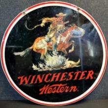 Winchester Western Vintage 38" Double Sided Advertising Sign