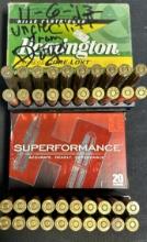Pair Remington & Hornady Superformance 25-06 Remington 40 Rounds 117 120 Grain