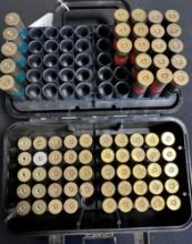 Lot 72 12 Gauge Remington & Winchester Shotgun Ammunition Rounds w/ Case Gard 100 Ammo Crate