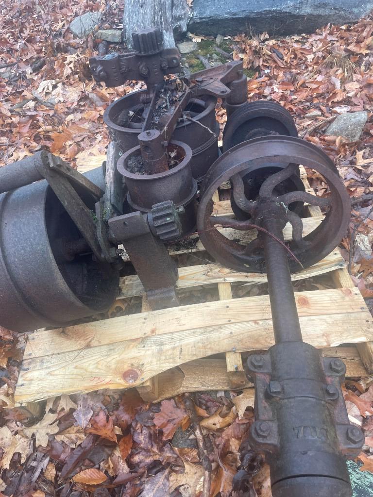 SAW MILL PARTS AND PULLEYS (2 SKIDS)