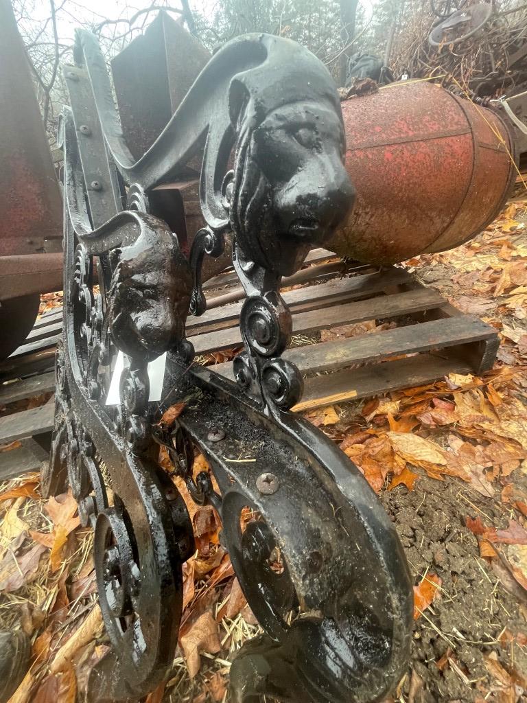 LION HEAD BENCH ENDS EARLY 1900'S