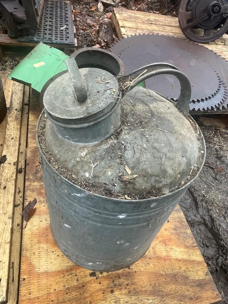 4 MILK CANS AND MISC CAN LOT