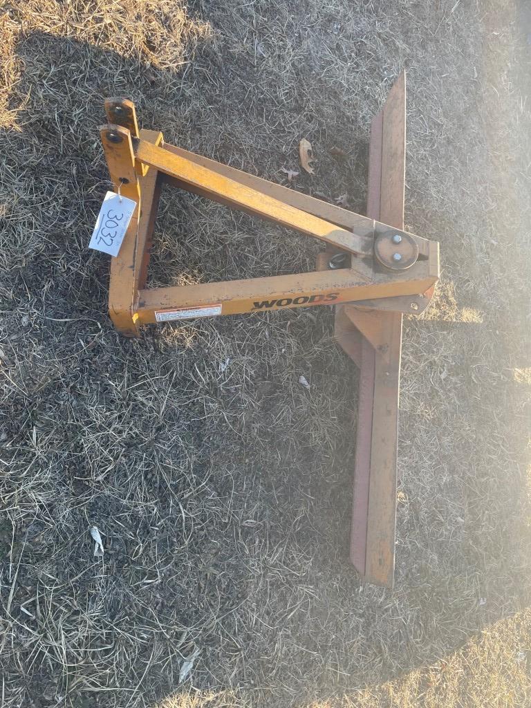 5' 3 point scraper blade