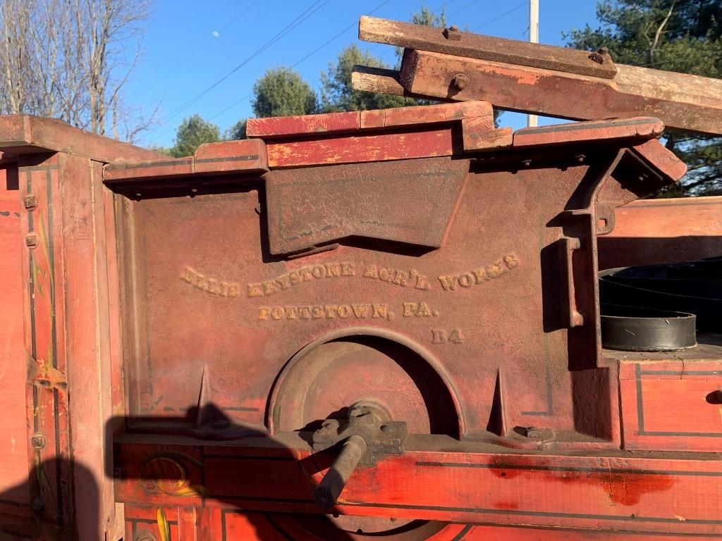 Ellis Keystone Thresher, Small Size, beautiful original lettering, Pottstow