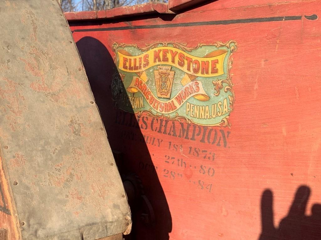 Ellis Keystone Thresher, Small Size, beautiful original lettering, Pottstow
