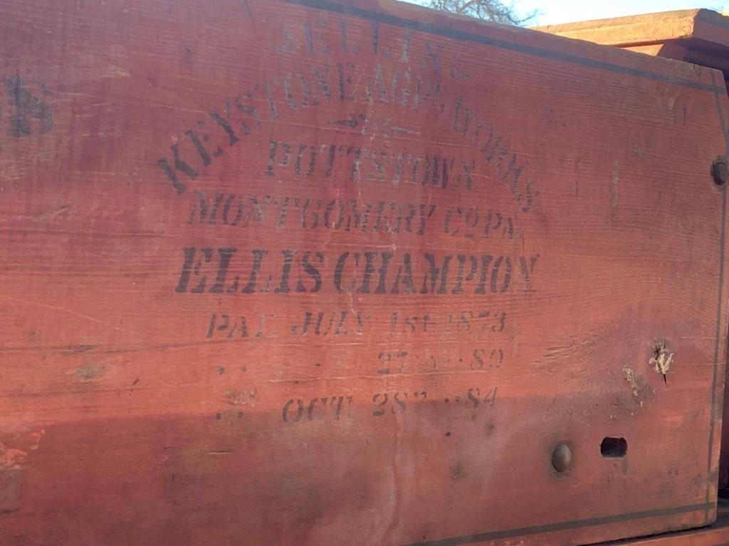 Ellis Keystone Thresher, Small Size, beautiful original lettering, Pottstow