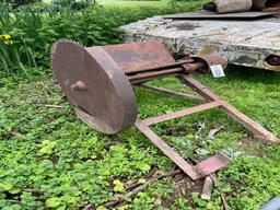 buck saw frame w/ blade nad belt pully