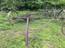 Horse drawn side discharge rake