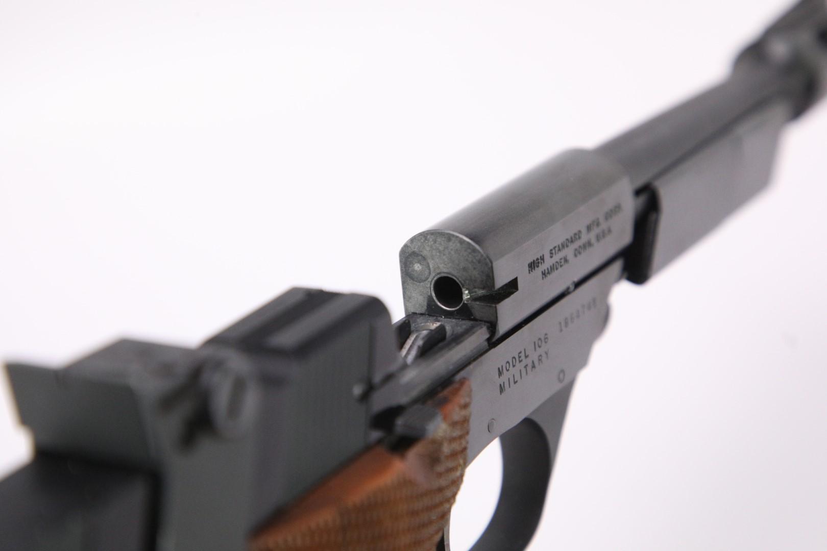 High Standard Hi-Standard Model GB .22 Short 6 3/4" Semi Automatic Pistol & Box