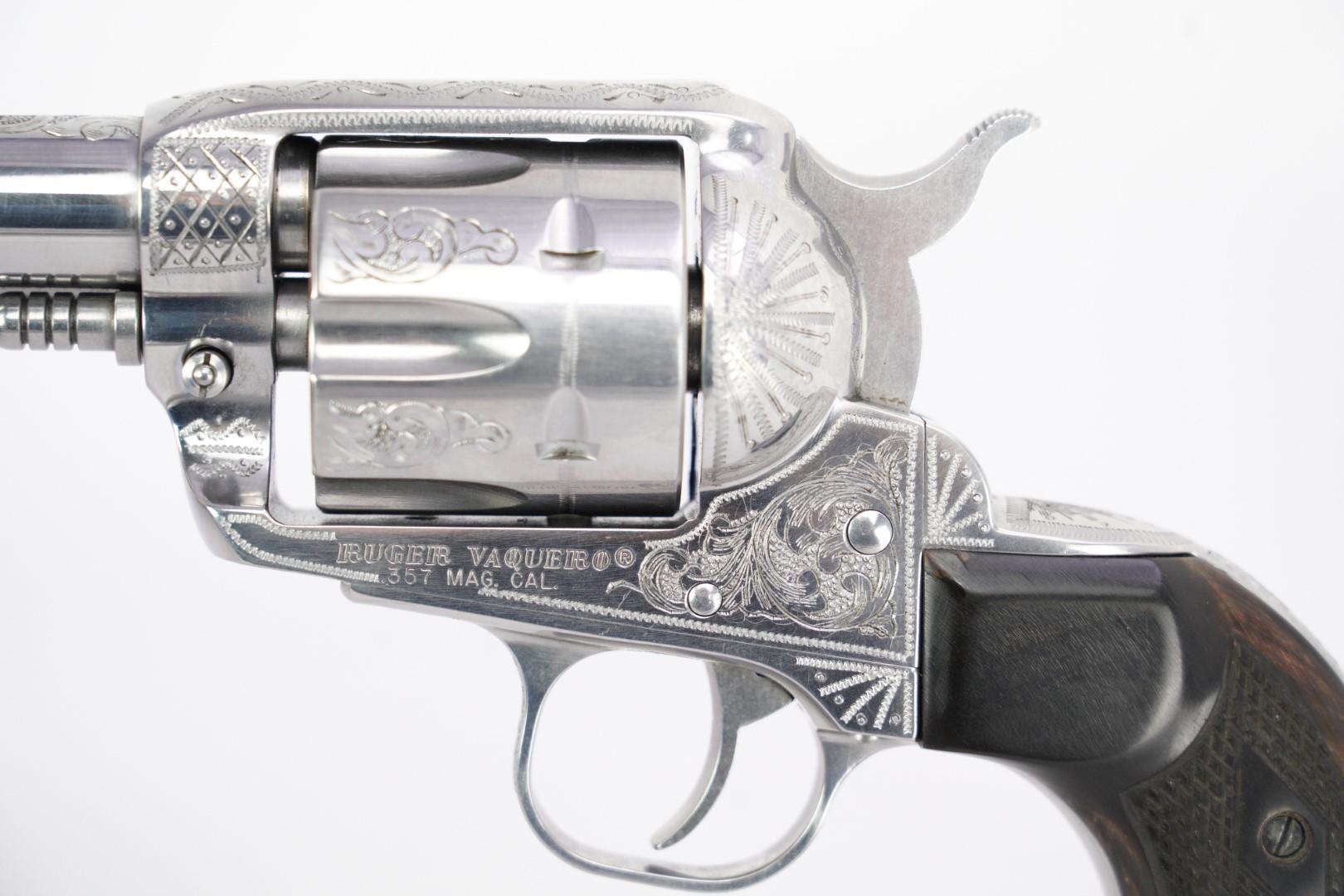 Consecutive Pair Custom engraved Ruger .357 Magnum Vaquero 00579 Revolvers
