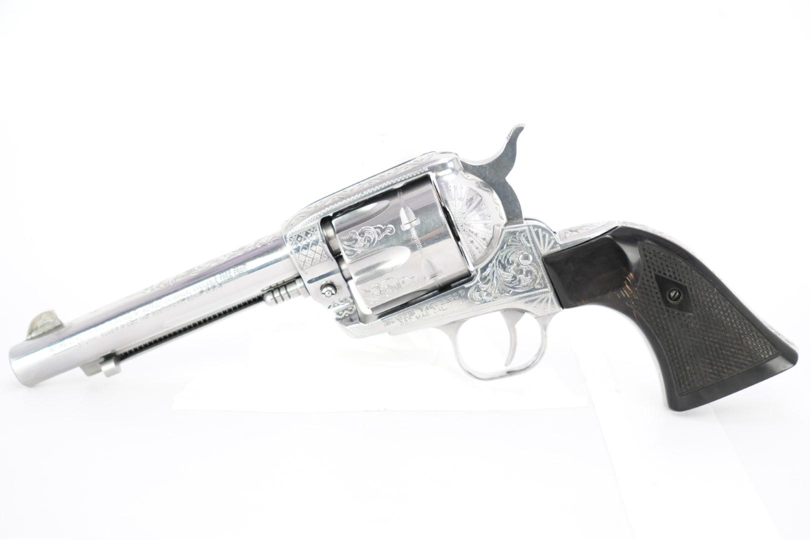 Consecutive Pair Custom engraved Ruger .357 Magnum Vaquero 00579 Revolvers