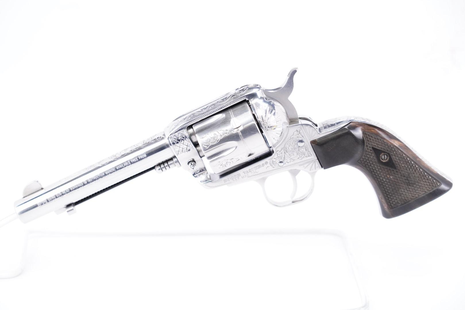 Consecutive Pair Custom engraved Ruger .357 Magnum Vaquero 00579 Revolvers