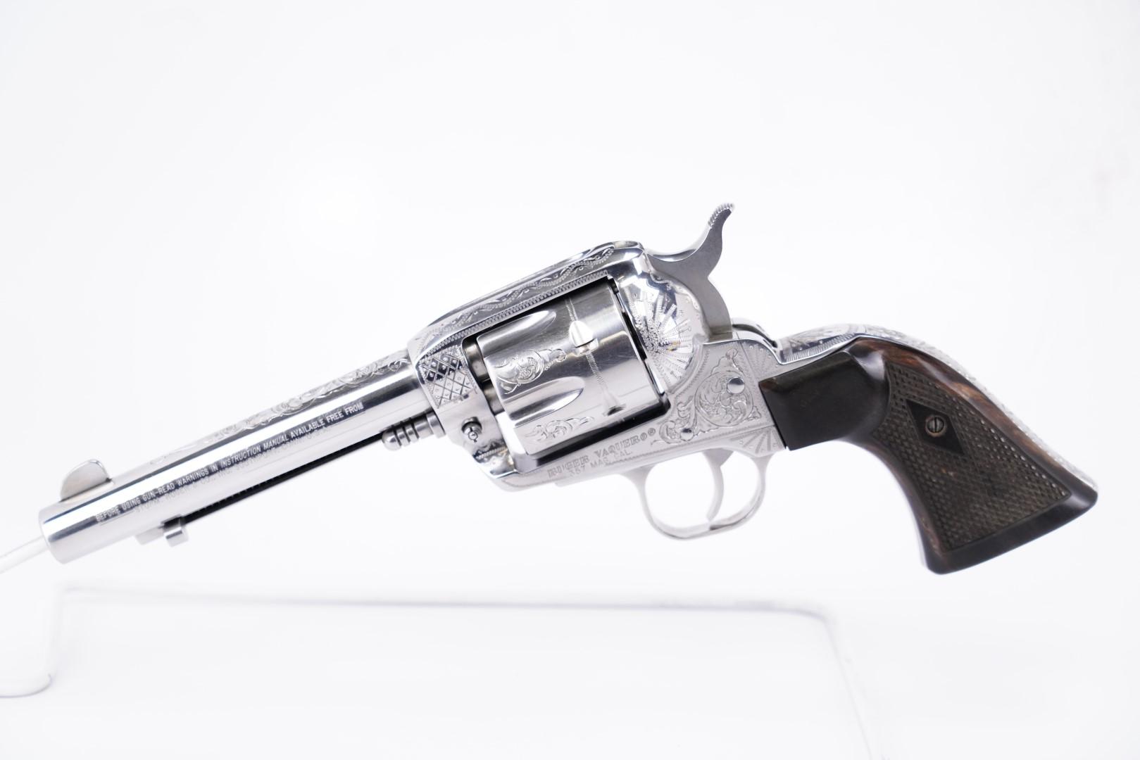 Consecutive Pair Custom engraved Ruger .357 Magnum Vaquero 00579 Revolvers