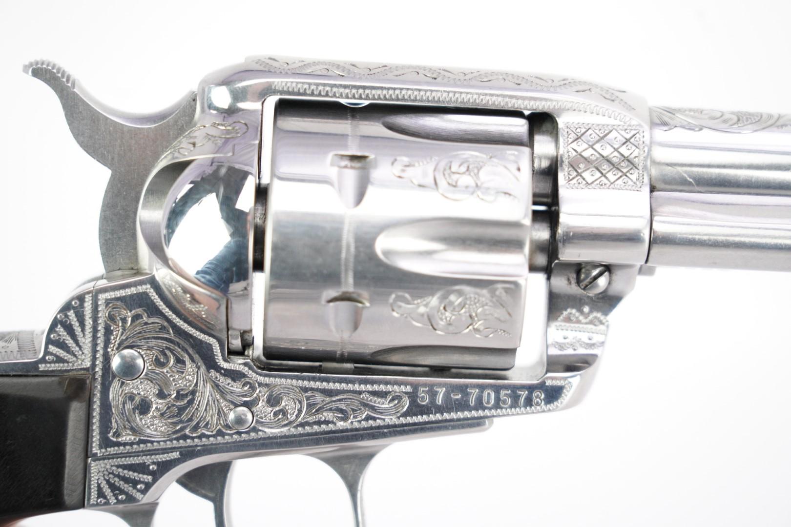 Consecutive Pair Custom engraved Ruger .357 Magnum Vaquero 00579 Revolvers