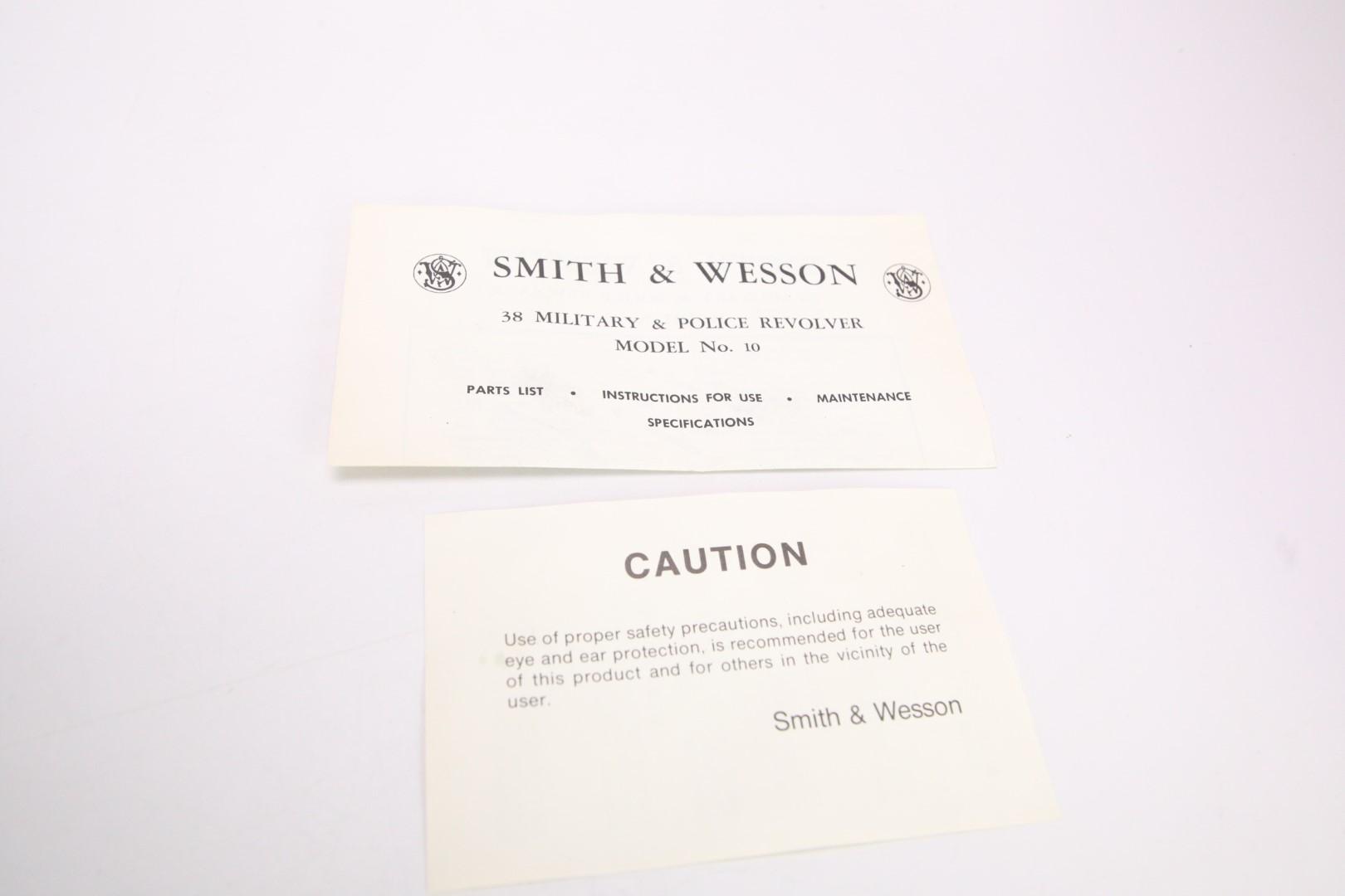 1977 Smith & Wesson S&W Model 10-5 .38 Special 2" Double Action Revolver & Box