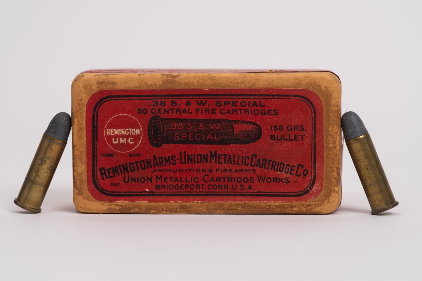Full Correct Vintage Ammunition Winchester .38 Caliber Short, Green Label