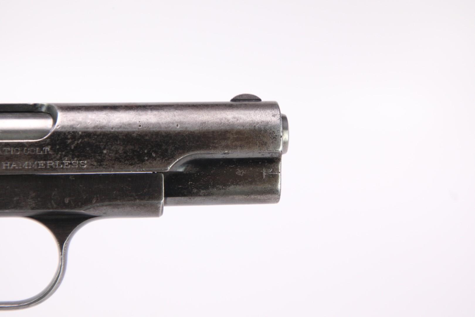 NYPD Colt Model 1908 Pocket Hammerless .380 ACP Semi Automatic Pistol & Letter