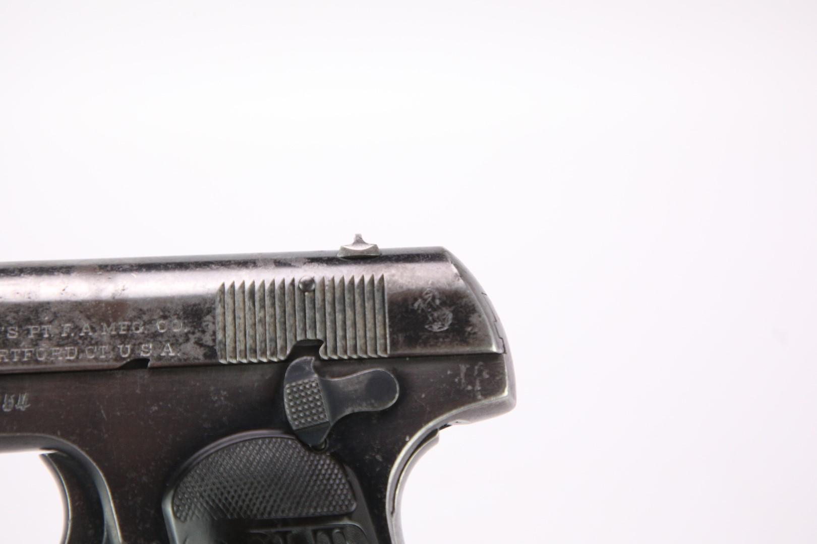 NYPD Colt Model 1908 Pocket Hammerless .380 ACP Semi Automatic Pistol & Letter