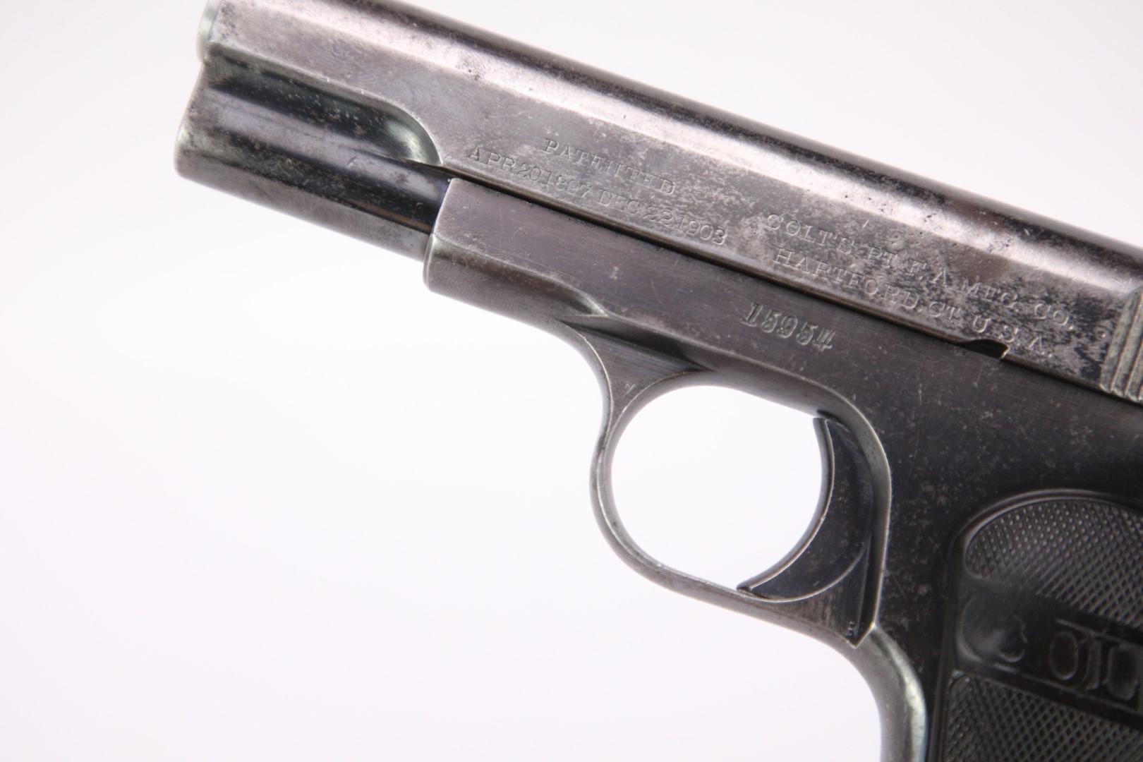 NYPD Colt Model 1908 Pocket Hammerless .380 ACP Semi Automatic Pistol & Letter