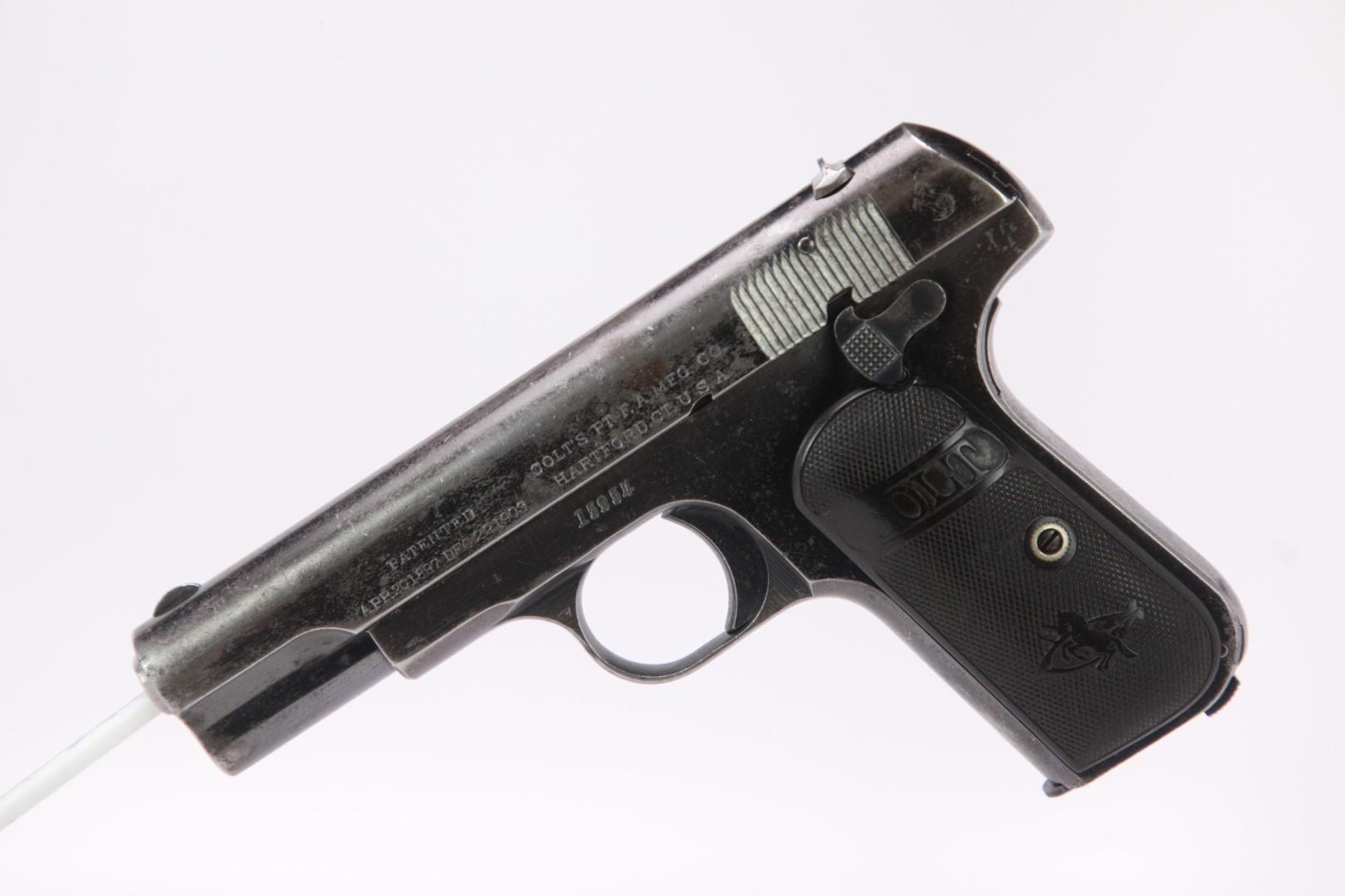 NYPD Colt Model 1908 Pocket Hammerless .380 ACP Semi Automatic Pistol & Letter