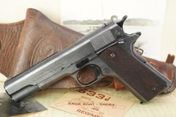 1918 WWI Colt Model of 1911 US Army with WWII Wakayama Landing Plans & Report