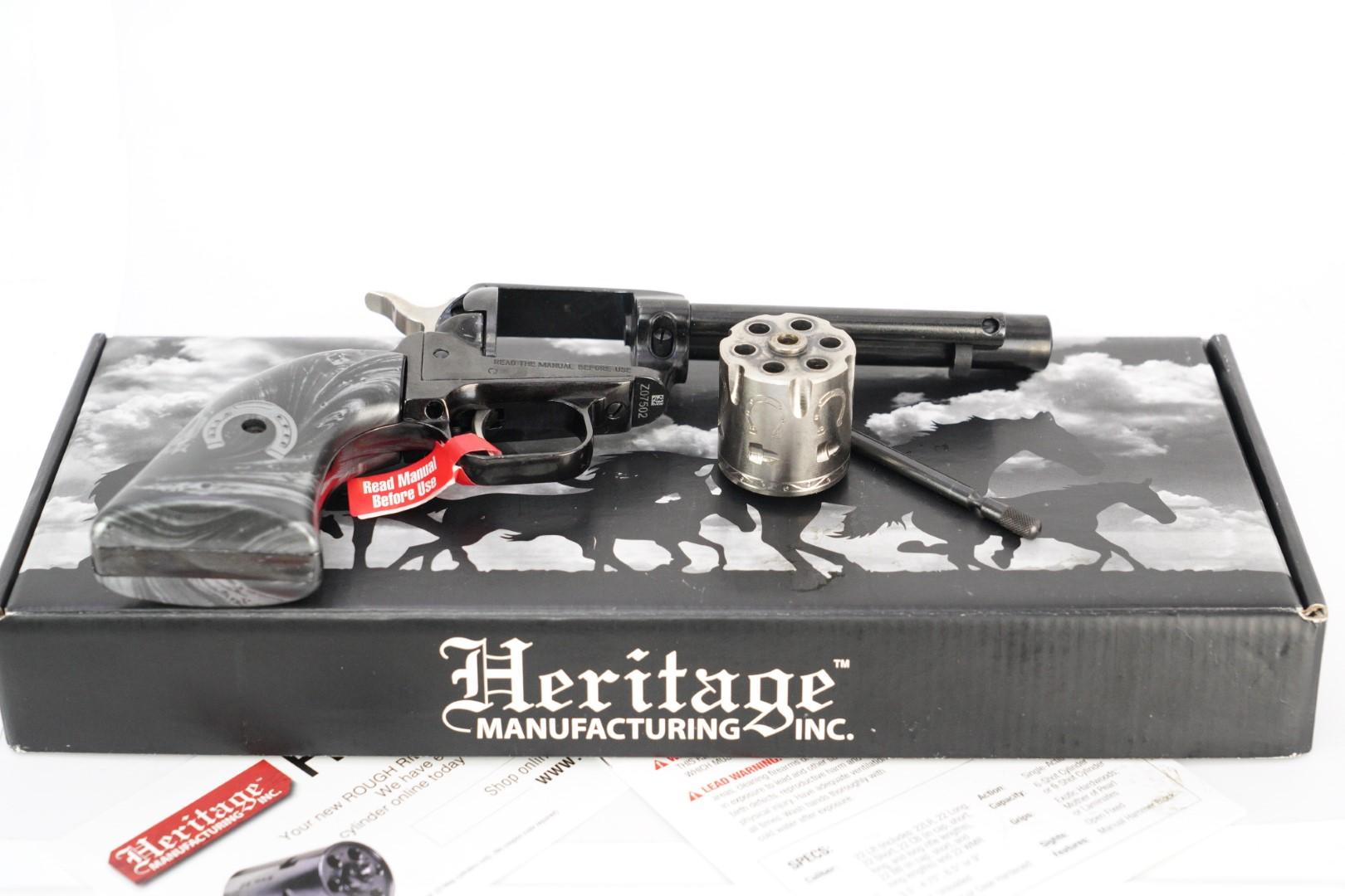 Fine Heritage Rough Rider 4 3/4" .22LR Single Action Revolver & Box