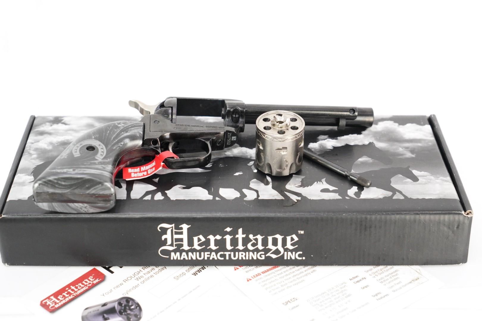 Fine Heritage Rough Rider 4 3/4" .22LR Single Action Revolver & Box
