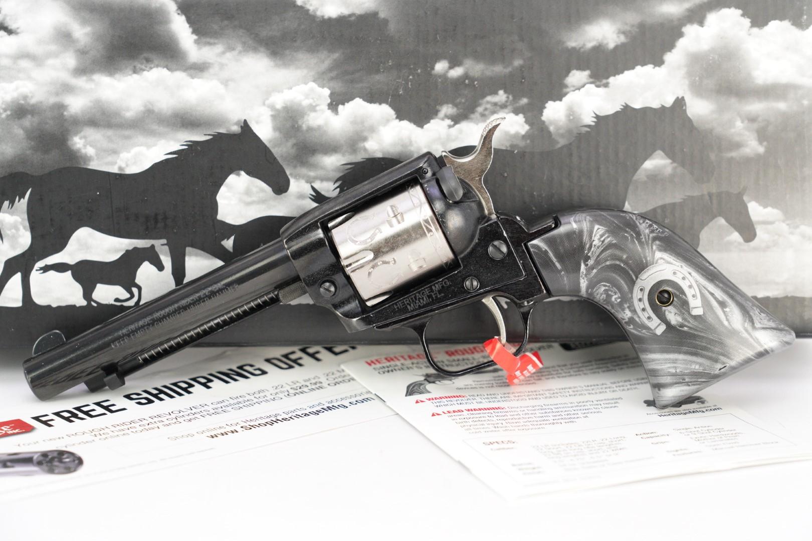 Fine Heritage Rough Rider 4 3/4" .22LR Single Action Revolver & Box