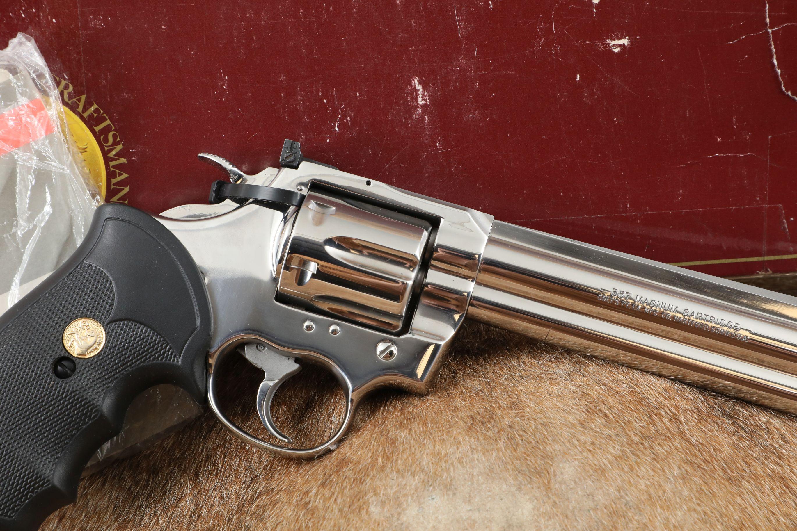 Colt King Cobra Double Action Revolver .357 Magnum 6” Bright Stainless 1990 w/ Box