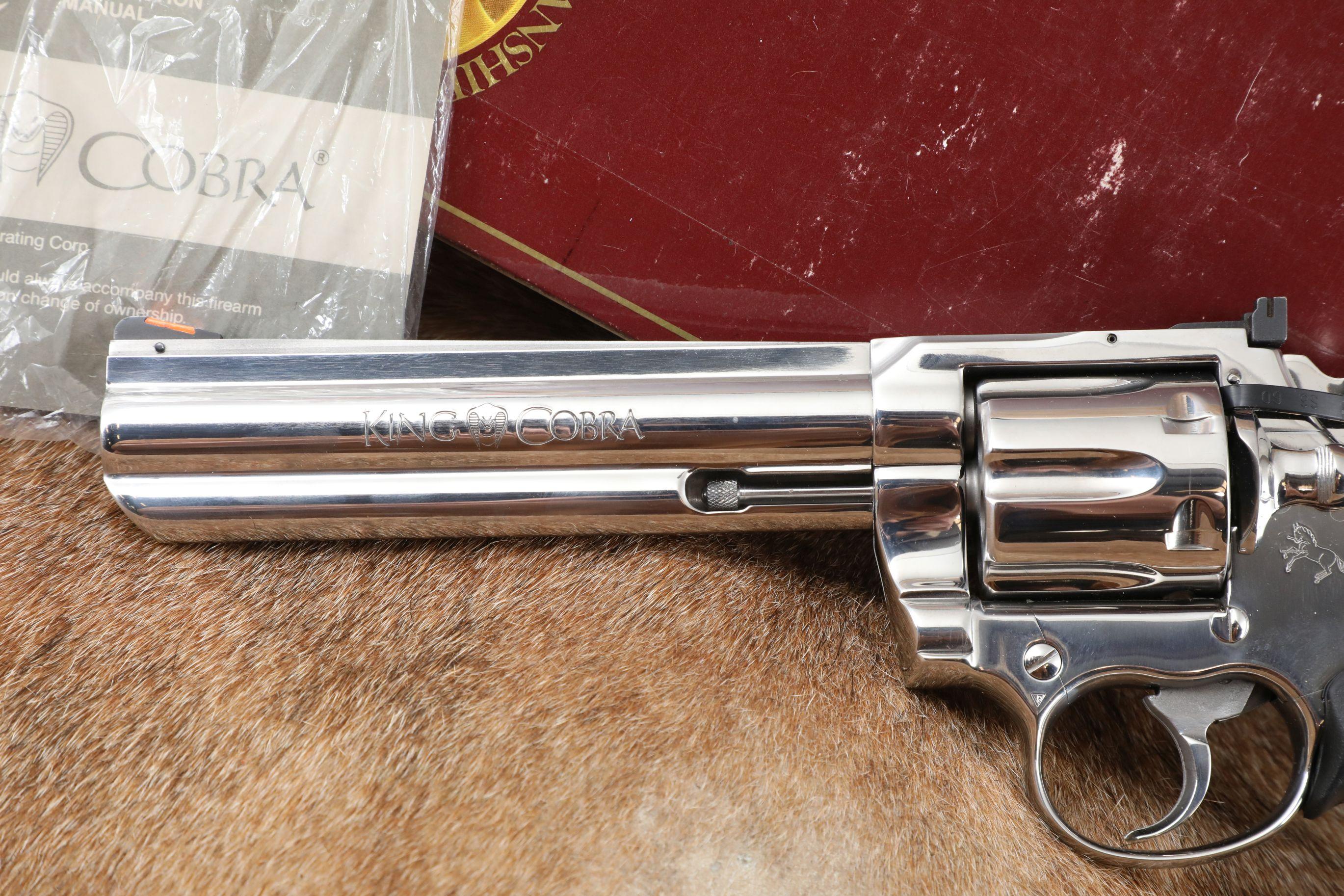 Colt King Cobra Double Action Revolver .357 Magnum 6” Bright Stainless 1990 w/ Box