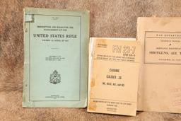 CANFIELD COLLECTION US Army WW1 WW2 1950s Weapons Manuals, M-1917 Rifle, M-1 Carbine, Shotguns