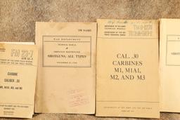 CANFIELD COLLECTION US Army WW1 WW2 1950s Weapons Manuals, M-1917 Rifle, M-1 Carbine, Shotguns