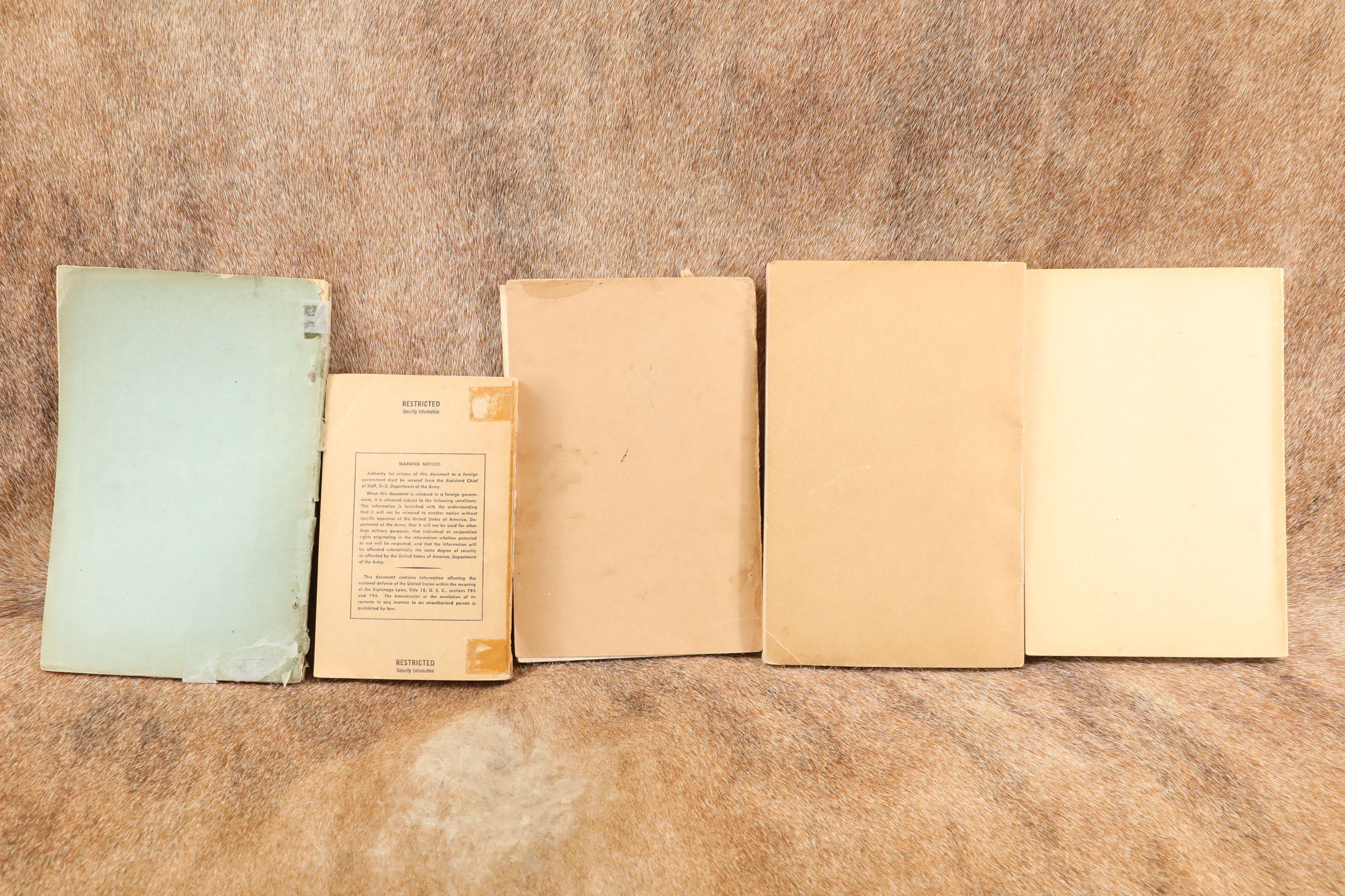 CANFIELD COLLECTION US Army WW1 WW2 1950s Weapons Manuals, M-1917 Rifle, M-1 Carbine, Shotguns