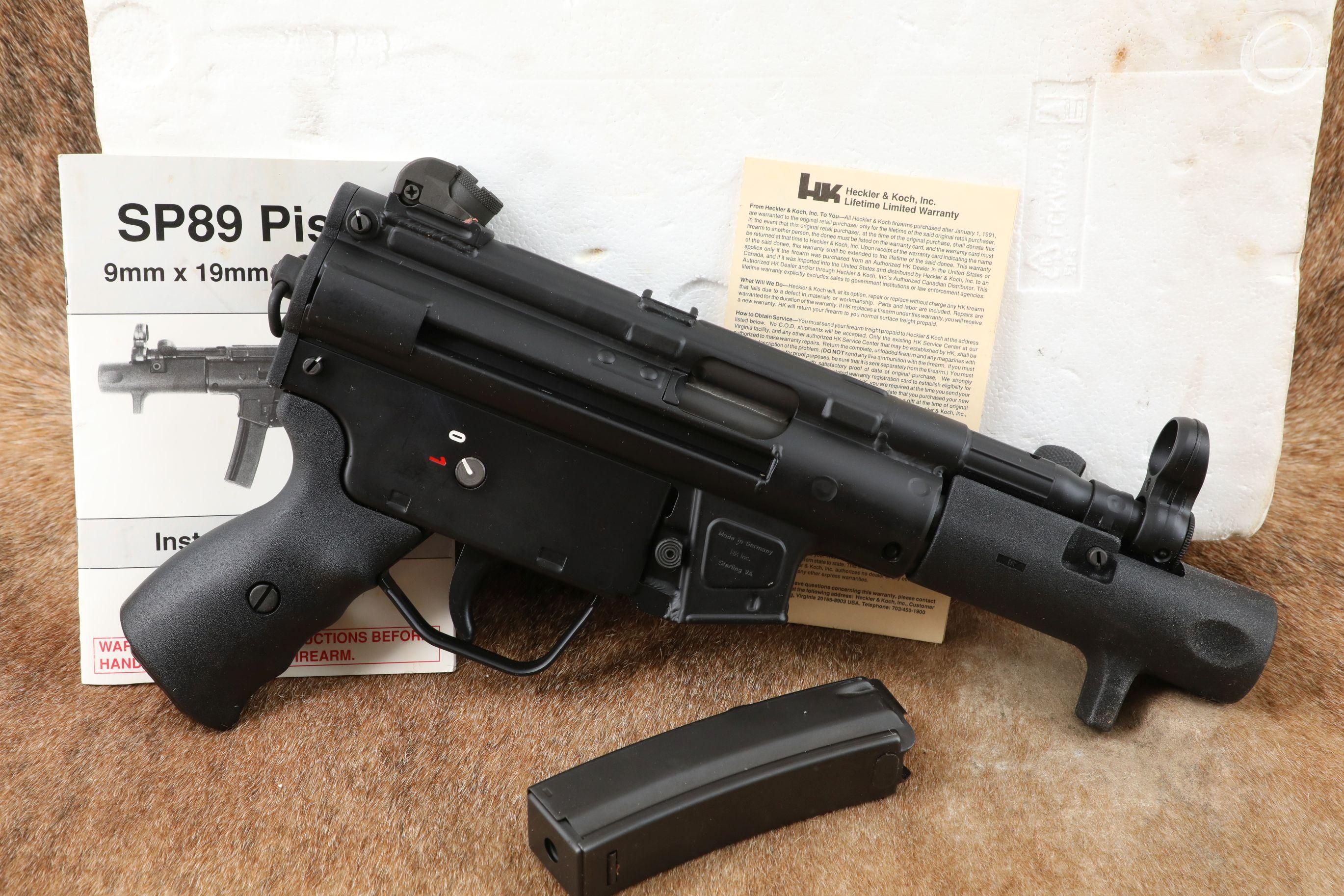 Unfired HK SP89 9mm 4.5" Heckler & Koch Semi-Automatic Pistols Consecutive Serial Numbers, 1993